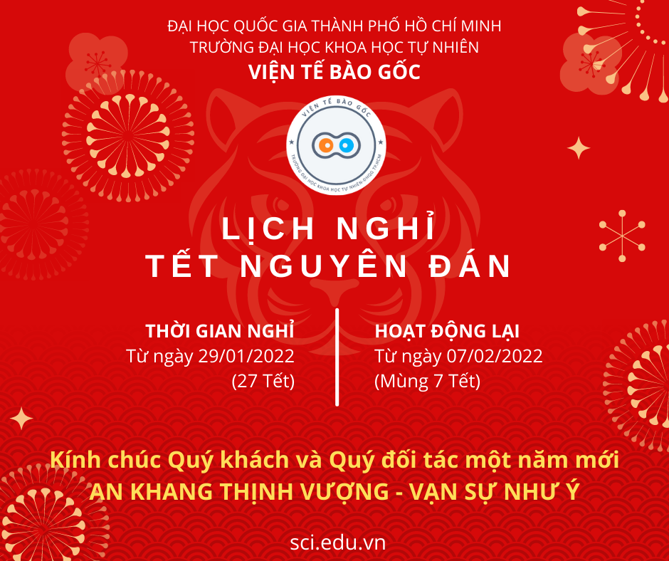 THÔNG BÁO LỊCH NGHỈ TẾT NGUYÊN ĐÁN