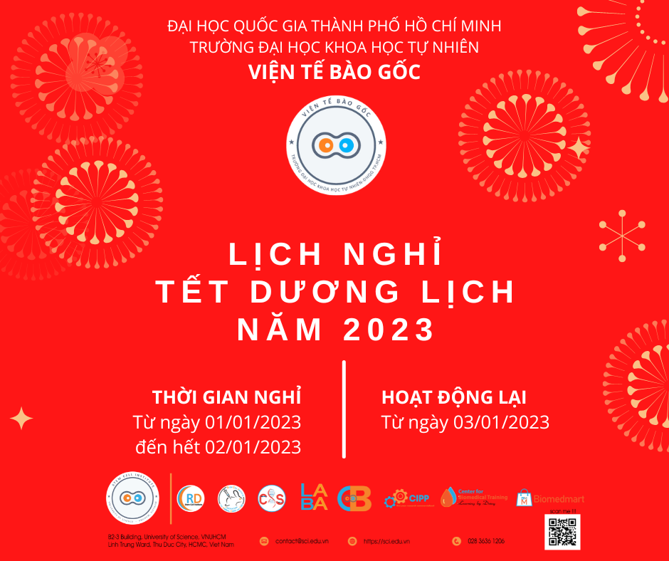 THÔNG BÁO NGHỈ TẾT DƯƠNG LỊCH 2023