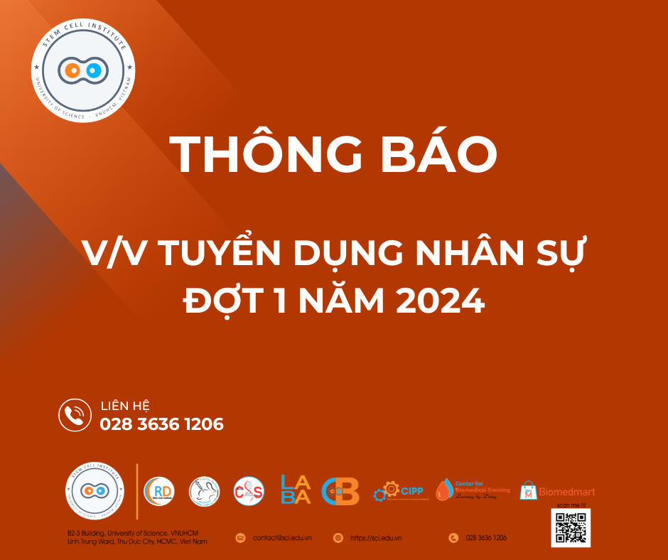 THÔNG BÁO V/v Tuyển dụng nhân sự đợt 1 năm 2024